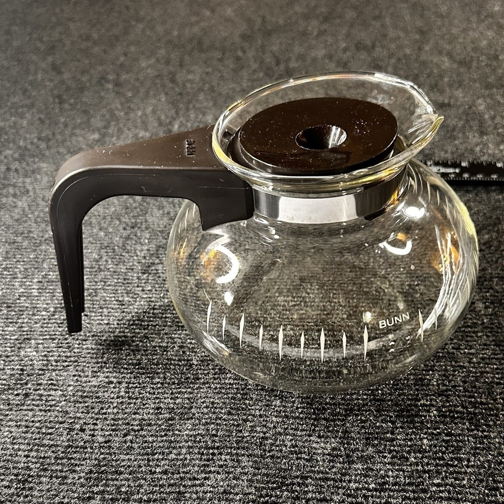 Vintage Bunn 6 Cup Replacement Glass Coffee Pot Carafe Decanter With Lid
